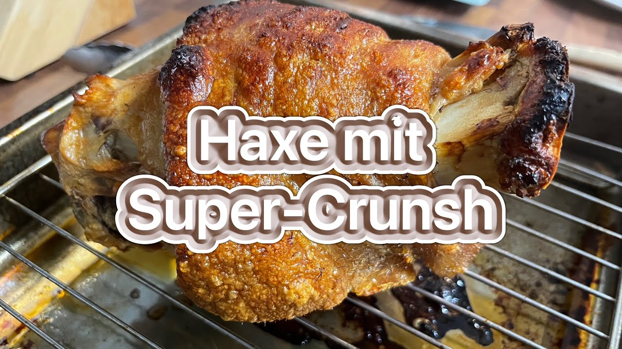 Haxe mit Super-Crunsh und Weißbier-Sauerkraut vom Moesta Sheriff