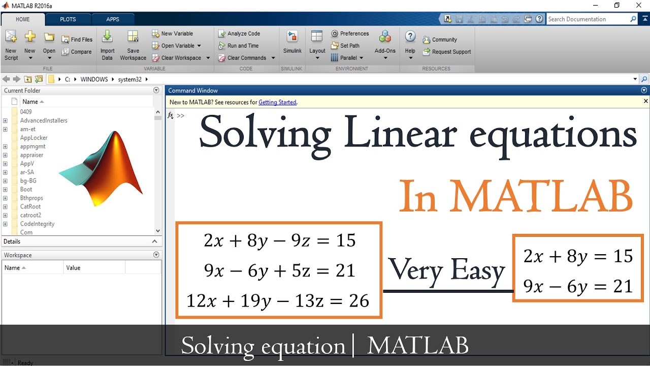 Как решить линейные уравнения в Matlab | Системы линейных уравнений в Matlab | УЧЕБНОЕ ПОСОБИЕ MA...