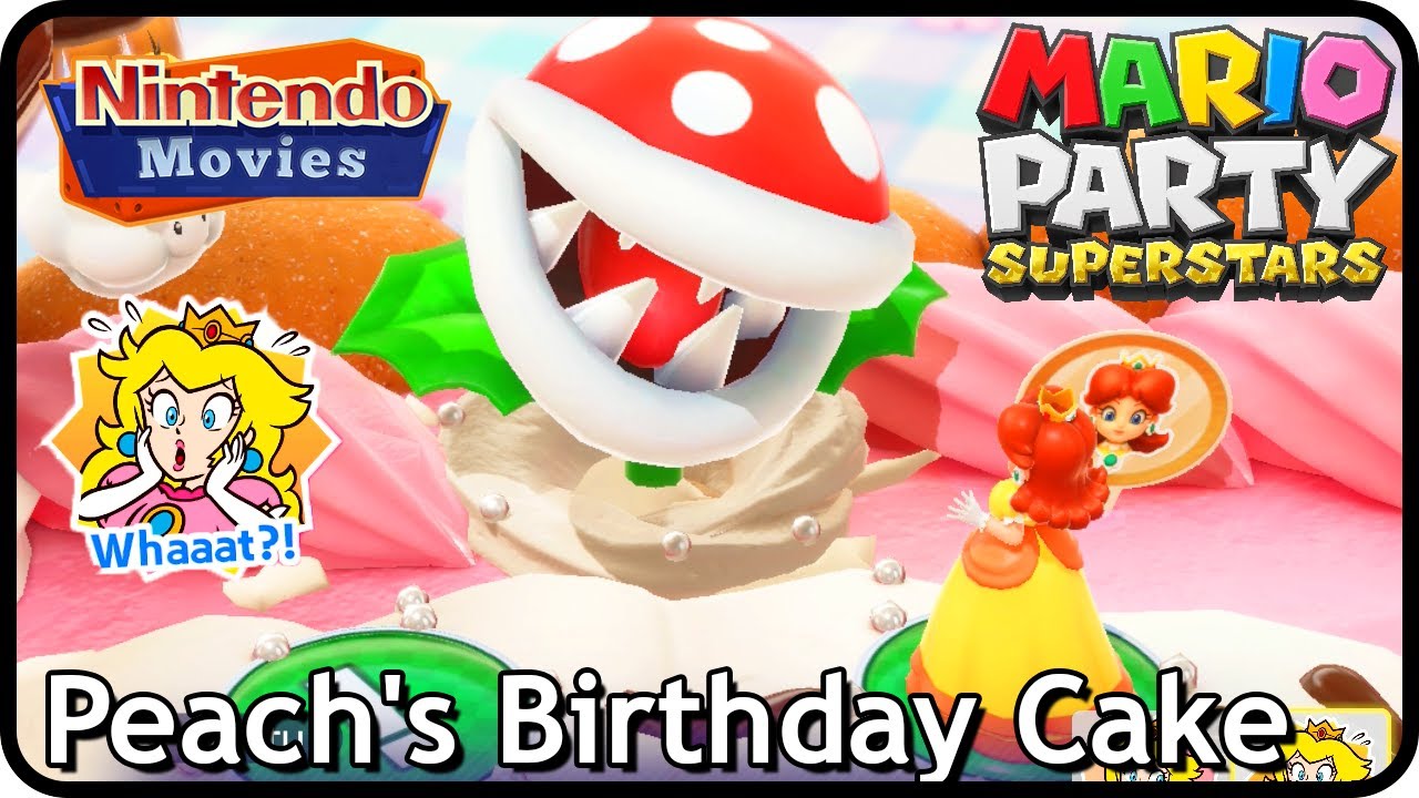Mario Party Superstars - Peach's Birthday Cake (4 players, Yoshi VS Daisy VS Wario VS Peach)