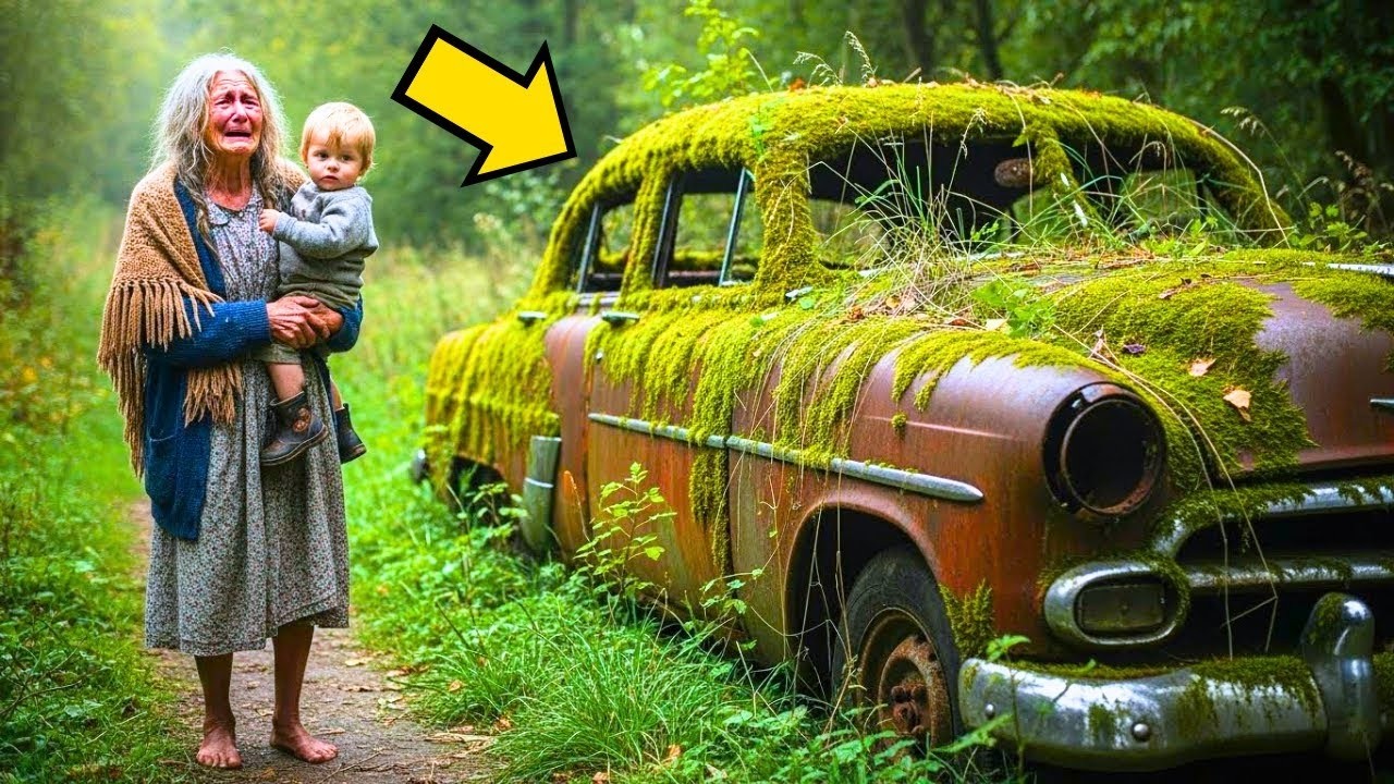 Sus Hijos Le Dejaron A La Abuela Solo Un Carro Enterrado, Pero Al Abrir La Puerta Lo Cambió Todo...