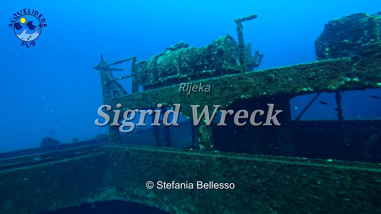 Immersione sul Relitto Sigrid a Fiume (HR) Relitti dell'Adriatico - Sigrid Wreck, Rijeka Croatia 4K