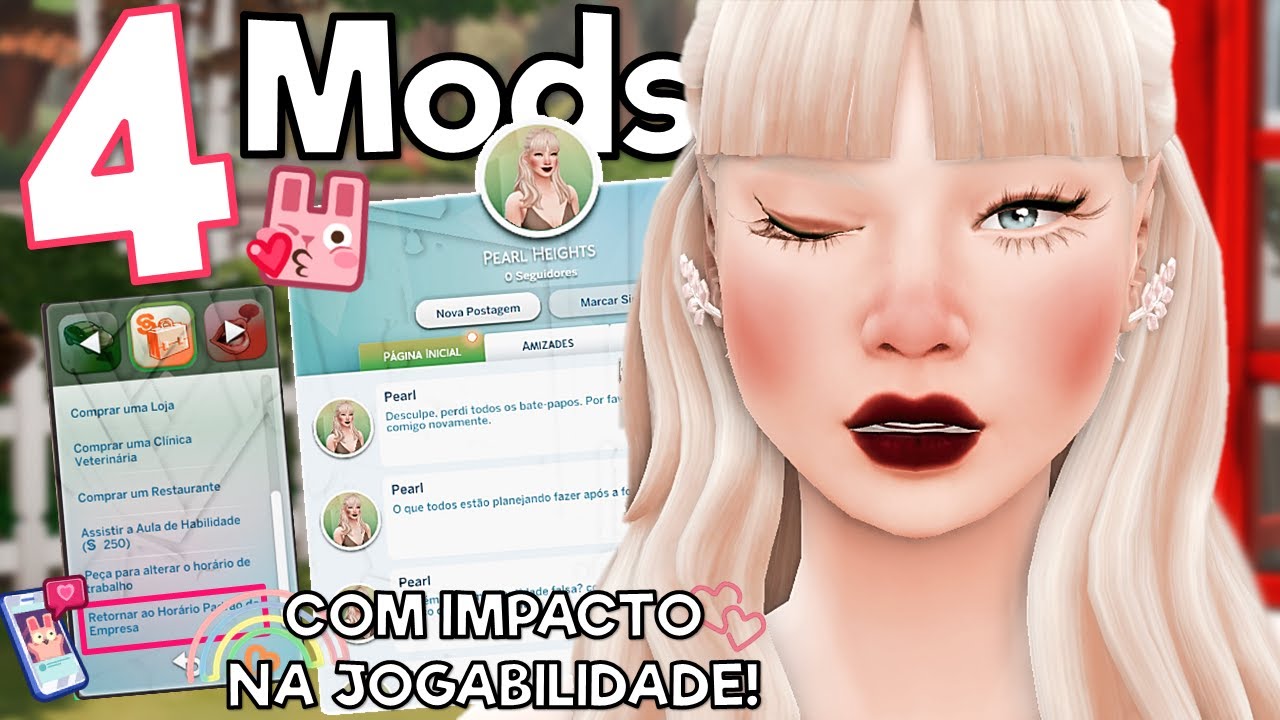 📲SUA REDE SOCIAL MUITO MELHOR, HORÁRIO de TRABALHO e MAIS!! 4 MODS MUITO BONS💖| Mod Review | NIsyms💖