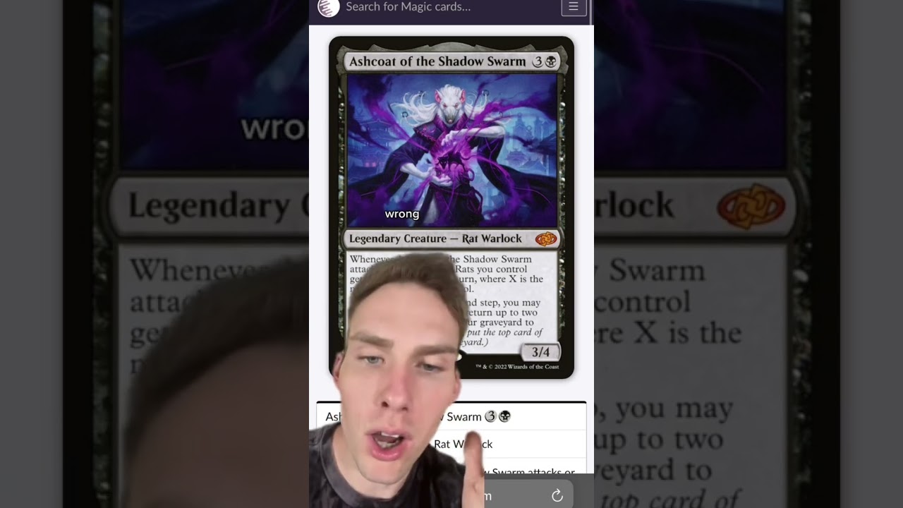 Ashcoat of the Shadow Swarm and his Stupid Timbs #mtg #magicthegathering #mtgcommunity