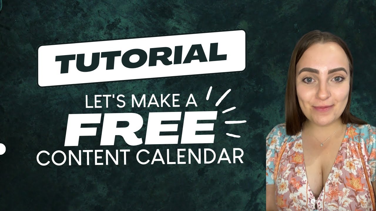 FREE content calendar TUTORIAL on Google sheets