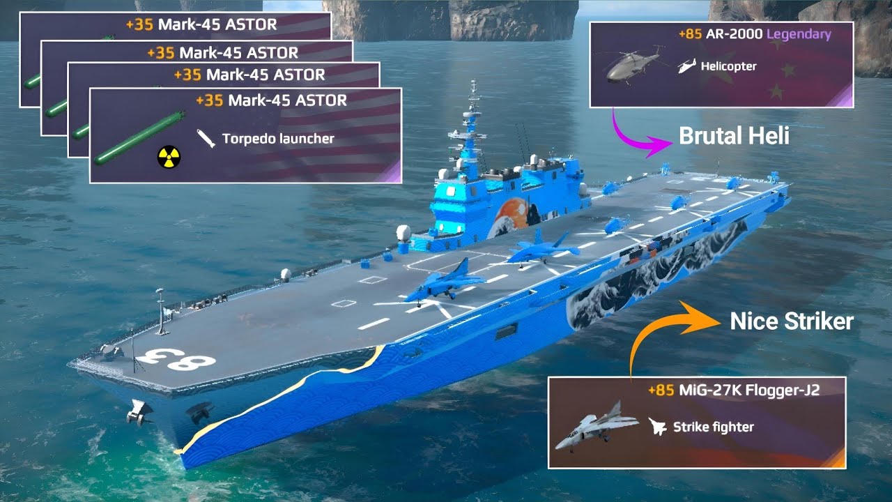 Js Izumo With 4x AR-2000 And MiG-27K Flogger-J2 | Modern Warships 