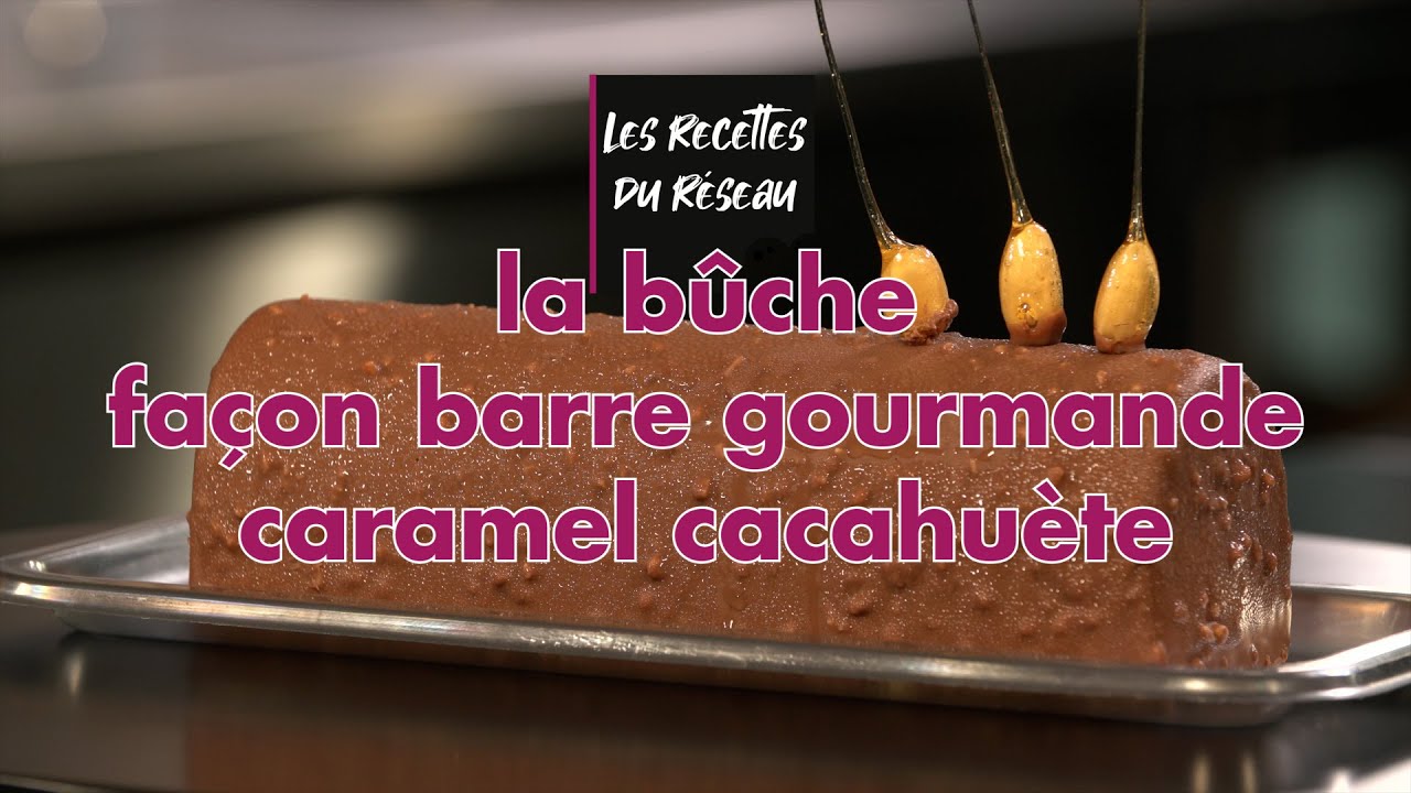 La bûche caramel cacahuète du Chef pâtissier Jean-Paul Vinouse