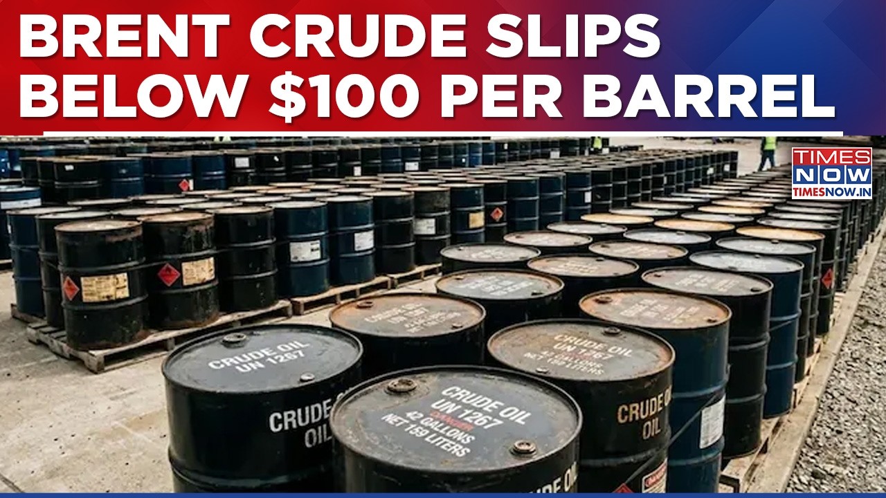 Breaking News: Oil Prices Cool Off Sharply | Brent Crude Slips Below $100 Per Barrel | Iran War