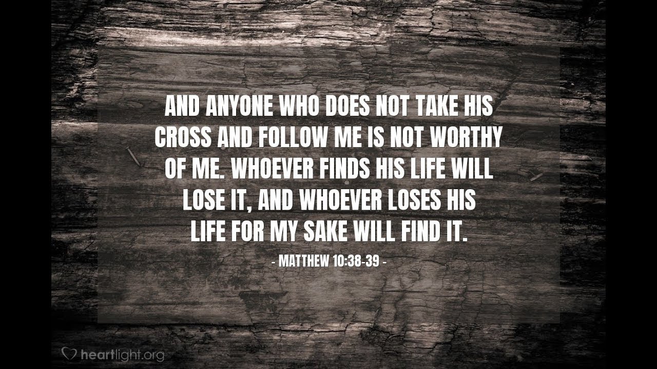 Whoever finds his life will lose it...   Jan 22