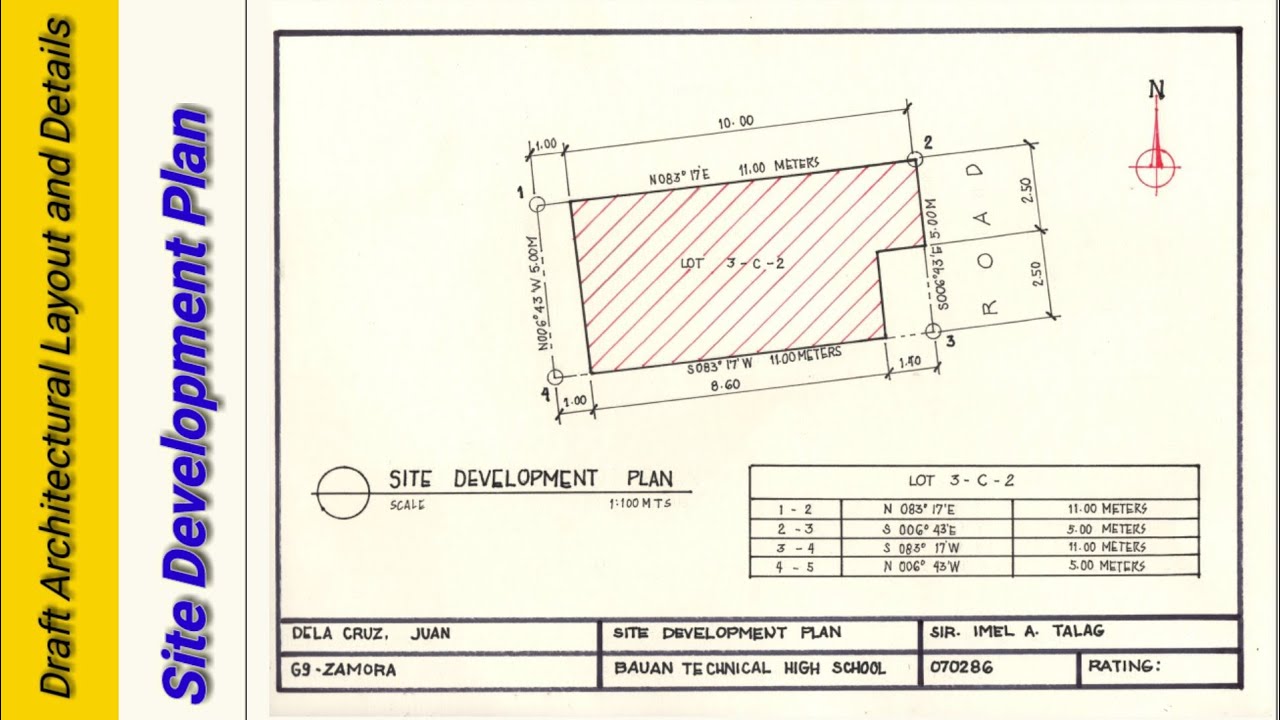 site development plan/ Lot plan drawing