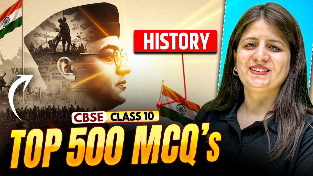 History Top 500 Important MCQs || CBSE Class 10 Social Science || Shweta Ma'am
