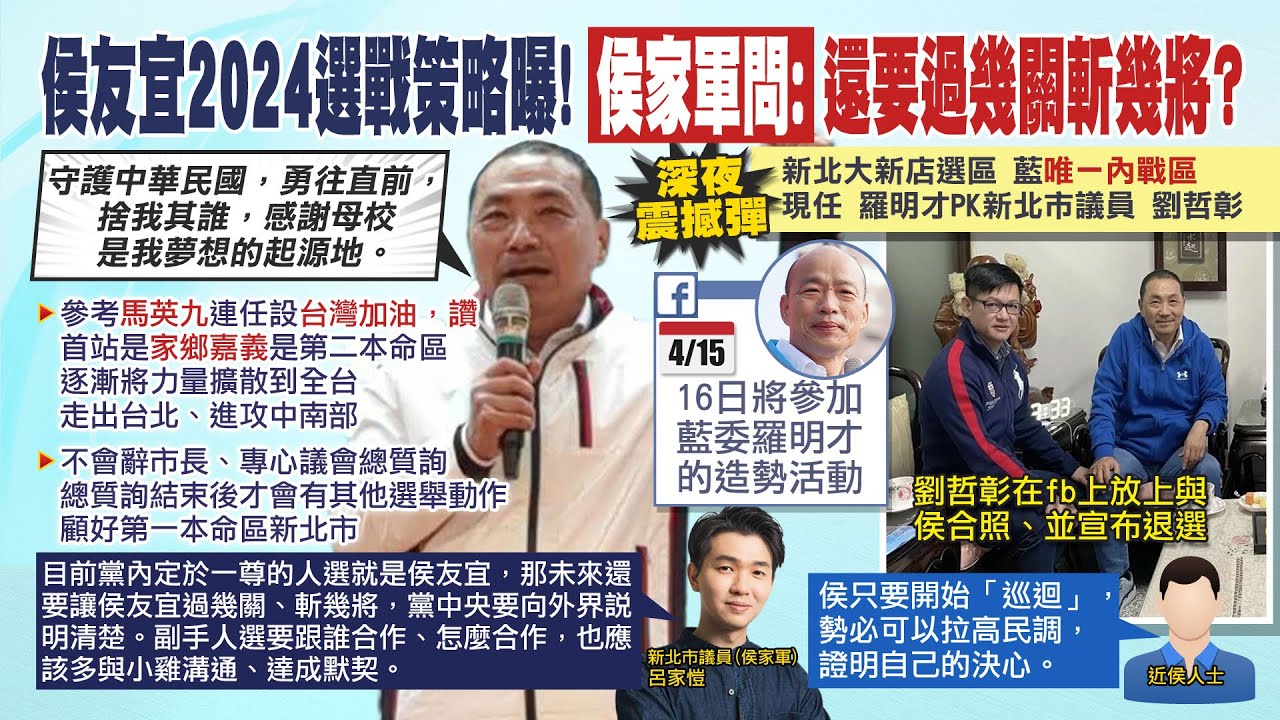 【每日必看】2024選戰策略 侯友宜循