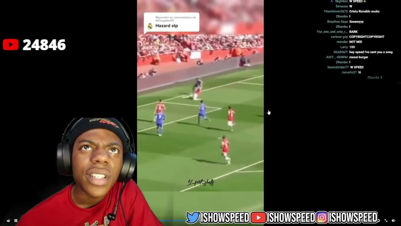 iShowSpeed Reacts To Eden Hazard