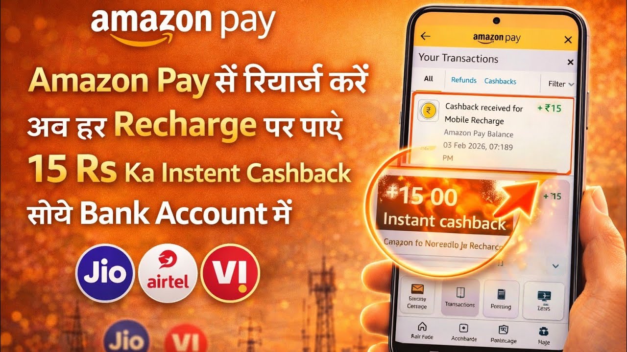Amazon Pay Se Mobile Recharge Kaise Kare | Best Cashback Recharge App 2026 | How Recharge & Earn 