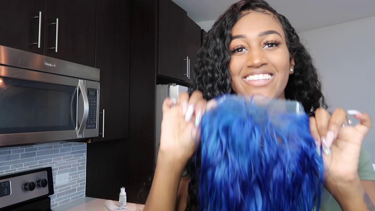 ELECTRIC BLUE WIG FT WIGGINS AFFORDABLE WIGS