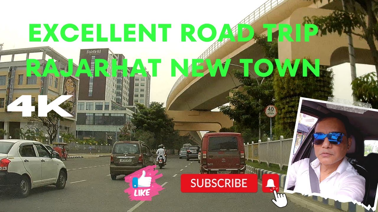 4K Video | Amazing Newtown Road Trip | Drive through Rajarhat Newtown | Relaxing Music | City Ride