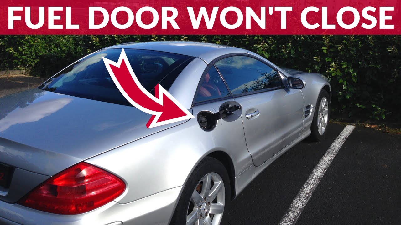 How to fix fuel door that won't stay closed - Mercedes SL R230