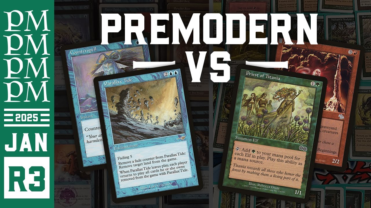 Angry Elves vs Tide Control - Round 3 - January 2025 Premodern MTG Tournament
