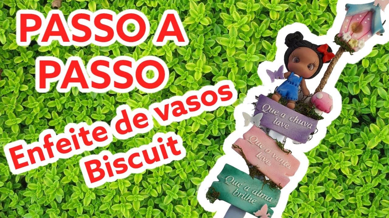 Enfeite para Vasos de Cactos e Suculentas- Passo a Passo - Biscuit
