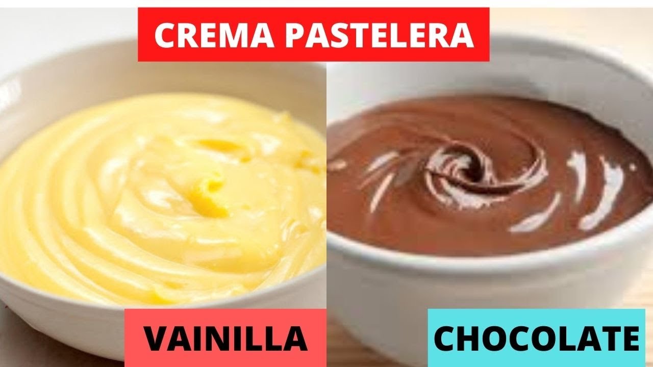 CREMA PASTELERA de VAINILLA y de  CHOCOLATE/ COMO HACERLA PASO A PASO
