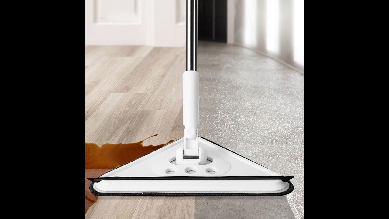 rotating triangle retractable cleaning mop Retractable Glass Cleaner Ultrafine Fiber Easy Installati