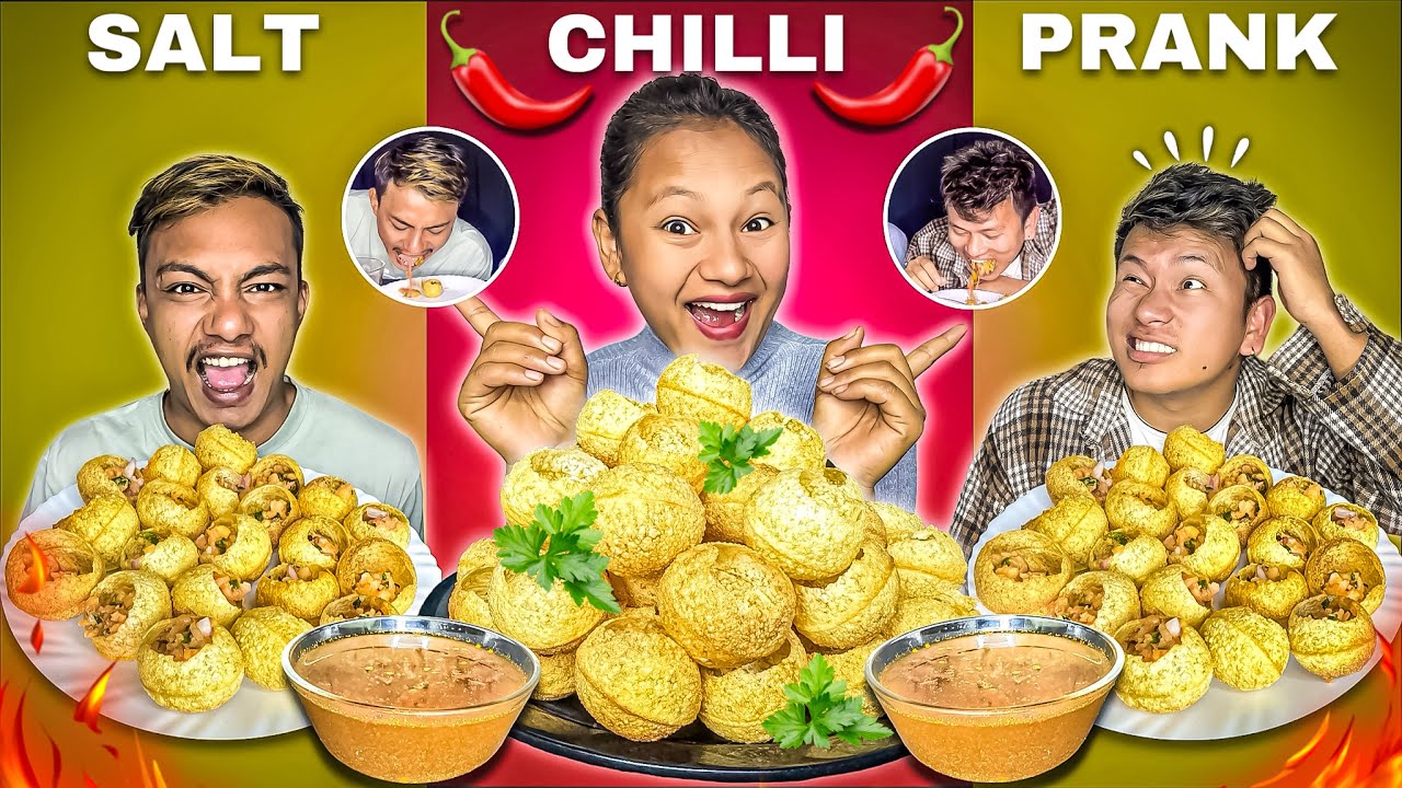SPICY 🥵 PANIPURI CHALLENGE WITH PRANK 😂 | आज बुढा र भाईलाई Prank गरियो | Panipuri Prank | TIKA SUMAN