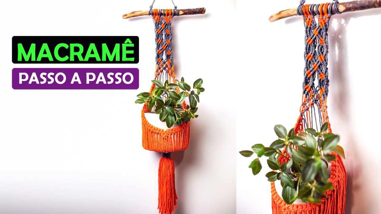 SUPORTE PARA PLANTAS EM MACRAMÊ PASSO A PASSO | TUTORIAL DE MACRAMÊ |#macrame #macrameparainiciantes
