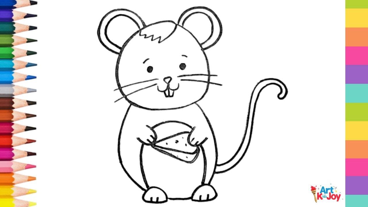 🐭😍Let's Draw a Cheesy Mouse! 🧀🐁