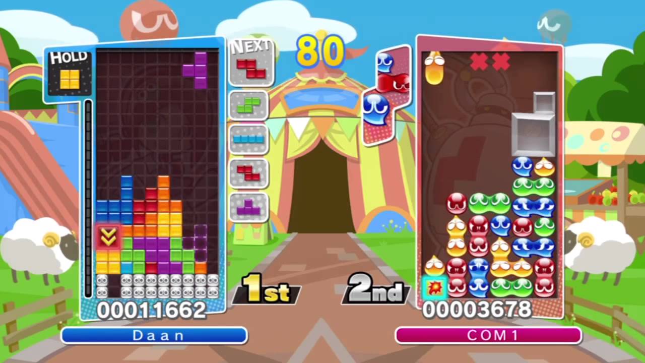 [Puyo Puyo Tetris Wii U] Party Mode Gameplay