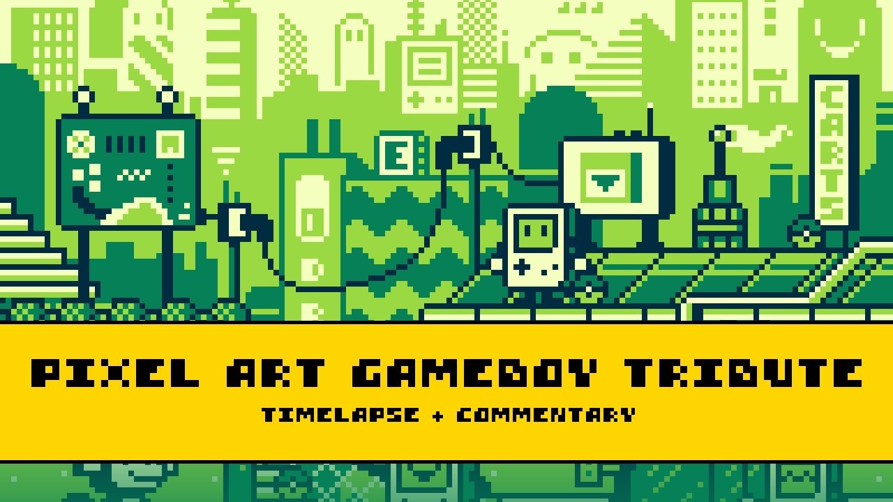 Designing a Pixel Art Gameboy Tribute (Timelapse + Commentary)