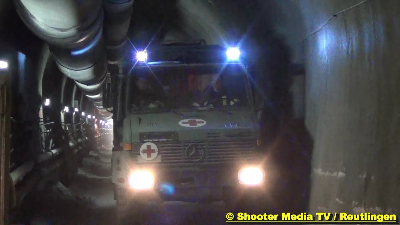 FEUER IM TUNNEL - Feuerwehr & DRK Reutlingen im Rettungseinsatz [Rettungswehr] [+ Tunnelbegehung]