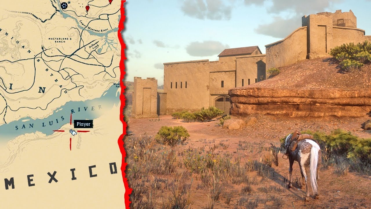 Как попасть в МЕКСИКУ в Red Dead Redemption 2 (СЕКРЕТНАЯ карта RDR2)