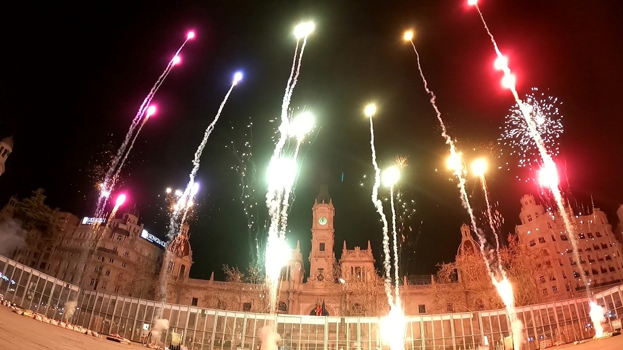 Espectáculo Nocturno, Pirotecnia Tomas, Fallas 2026, 3 camaras