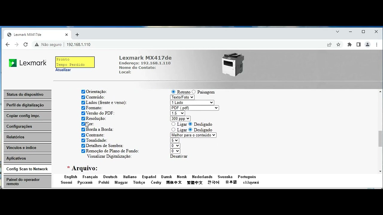 Scanner / Digitalização MX417 / 611 e 711