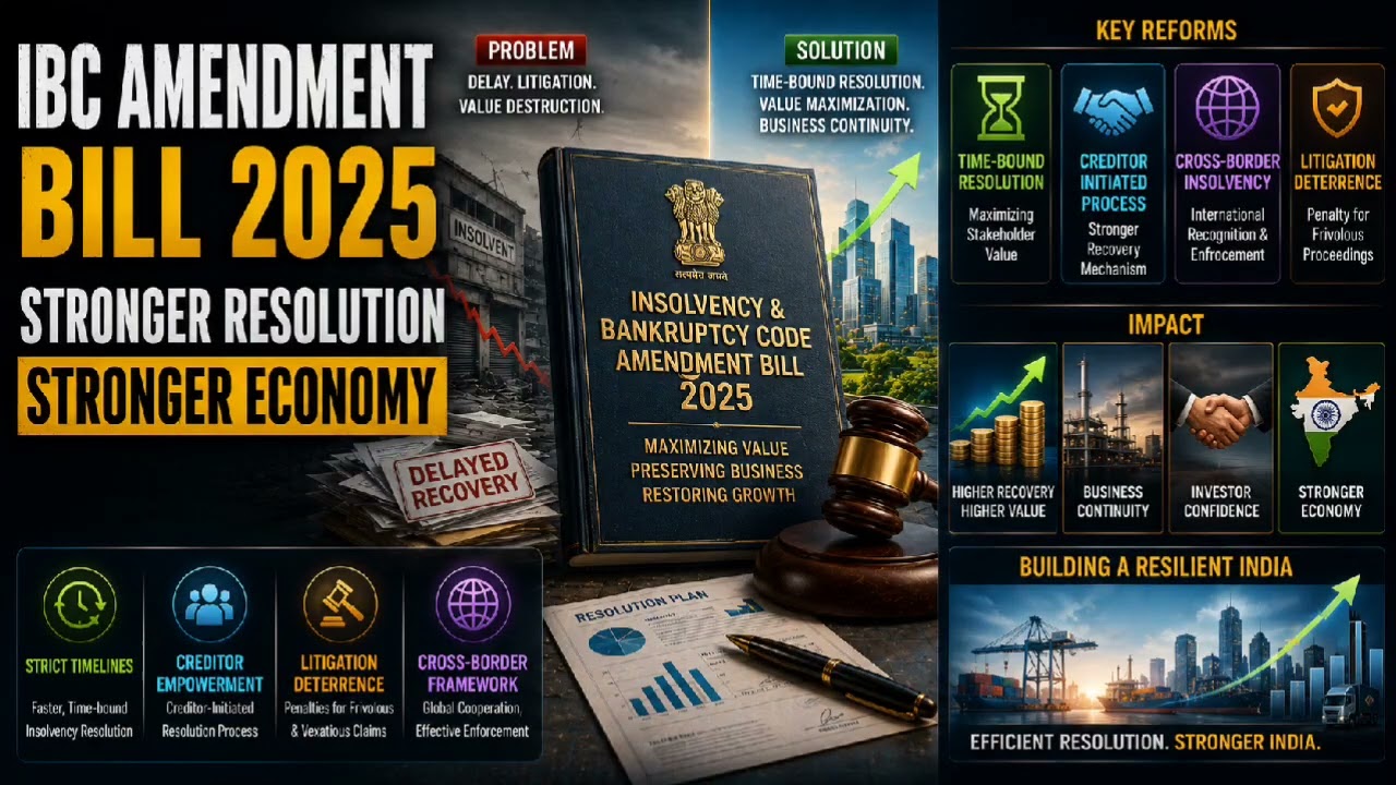 13. Insolvency and Bankruptcy Code Amendment Bill 2025