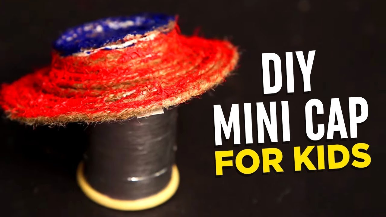 DIY Mini Cap With Paper Cup And Yarn | Easy Crafts Ideas | DIY Mini Cap For Kids | Easy DIY