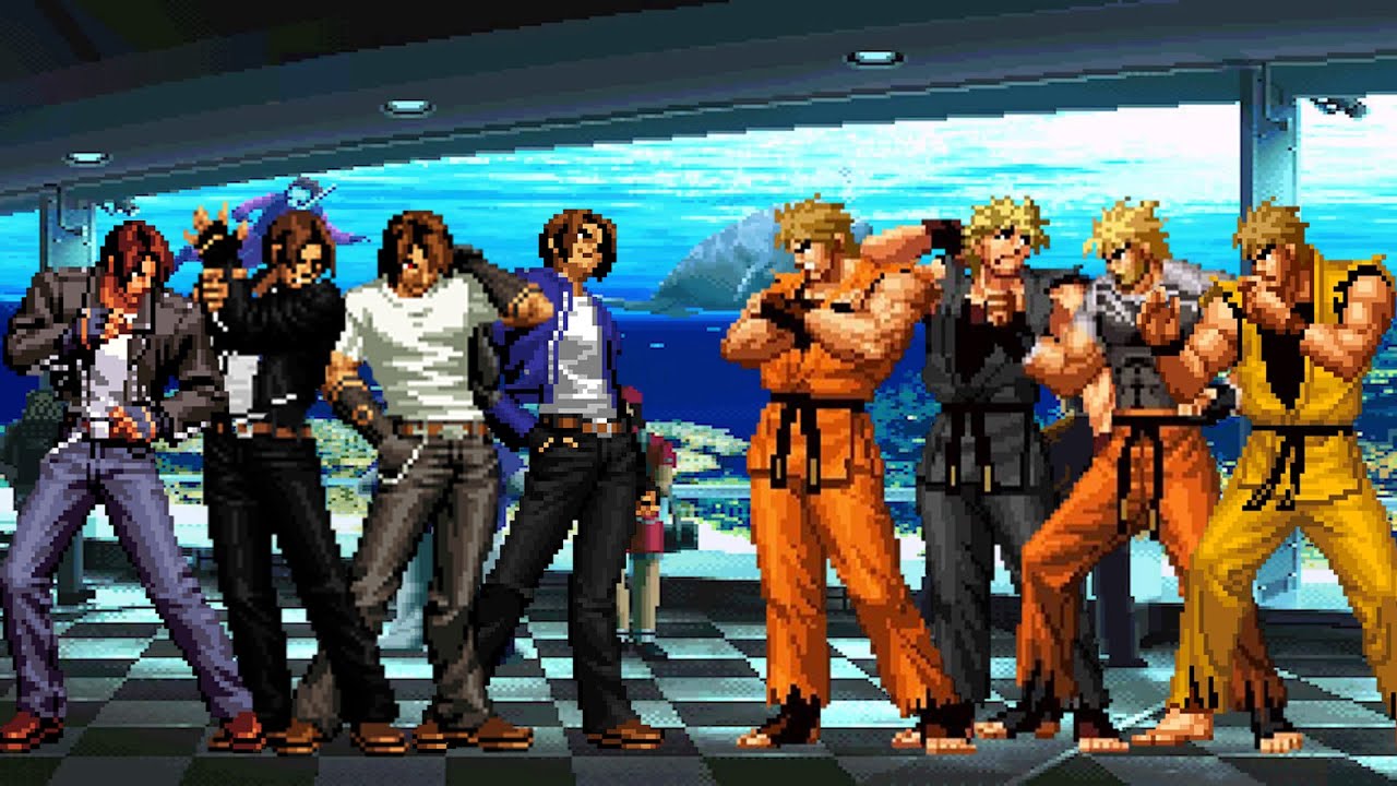 [KOF Mugen] Команда Кё Кусанаги против команды Рё Сакадзаки