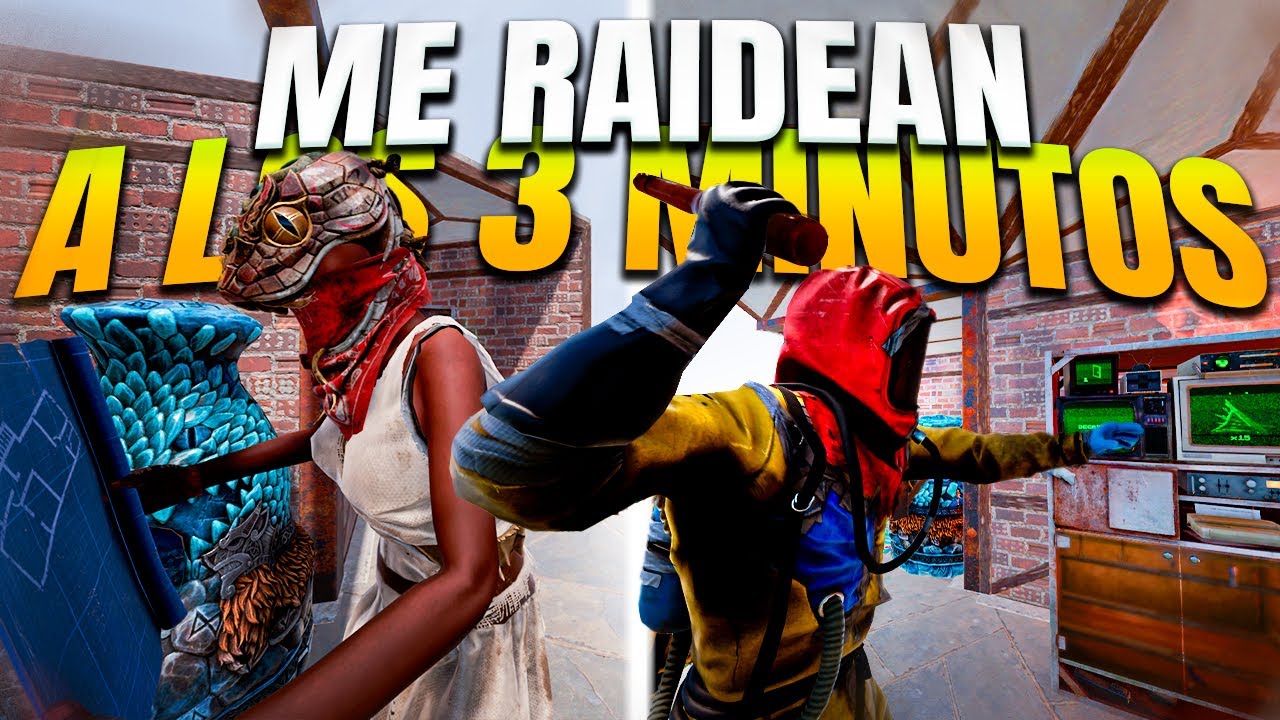 CONSTRUYO mi BASE y me RAIDEAN en 3 MINUTOS - RUST