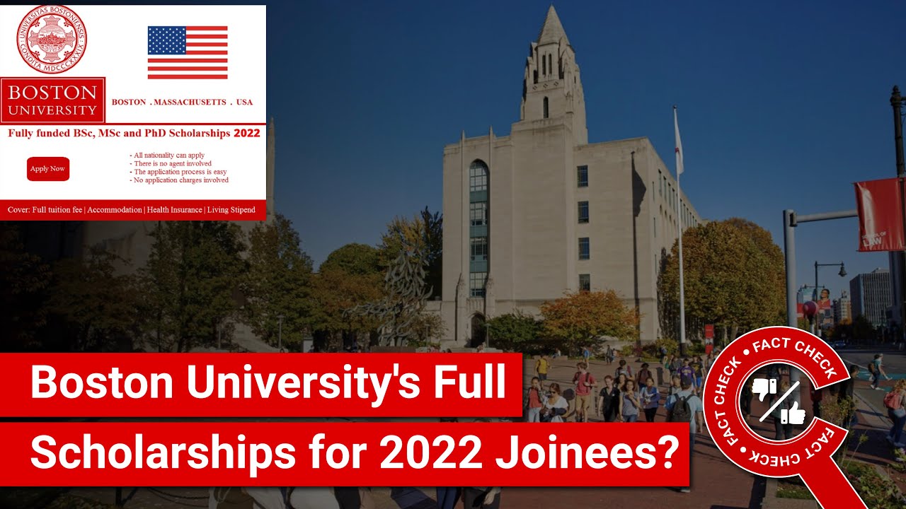FACT CHECK: Boston University Offering Full Scholarships for B.Sc., M.Sc. & Ph.D. Courses?