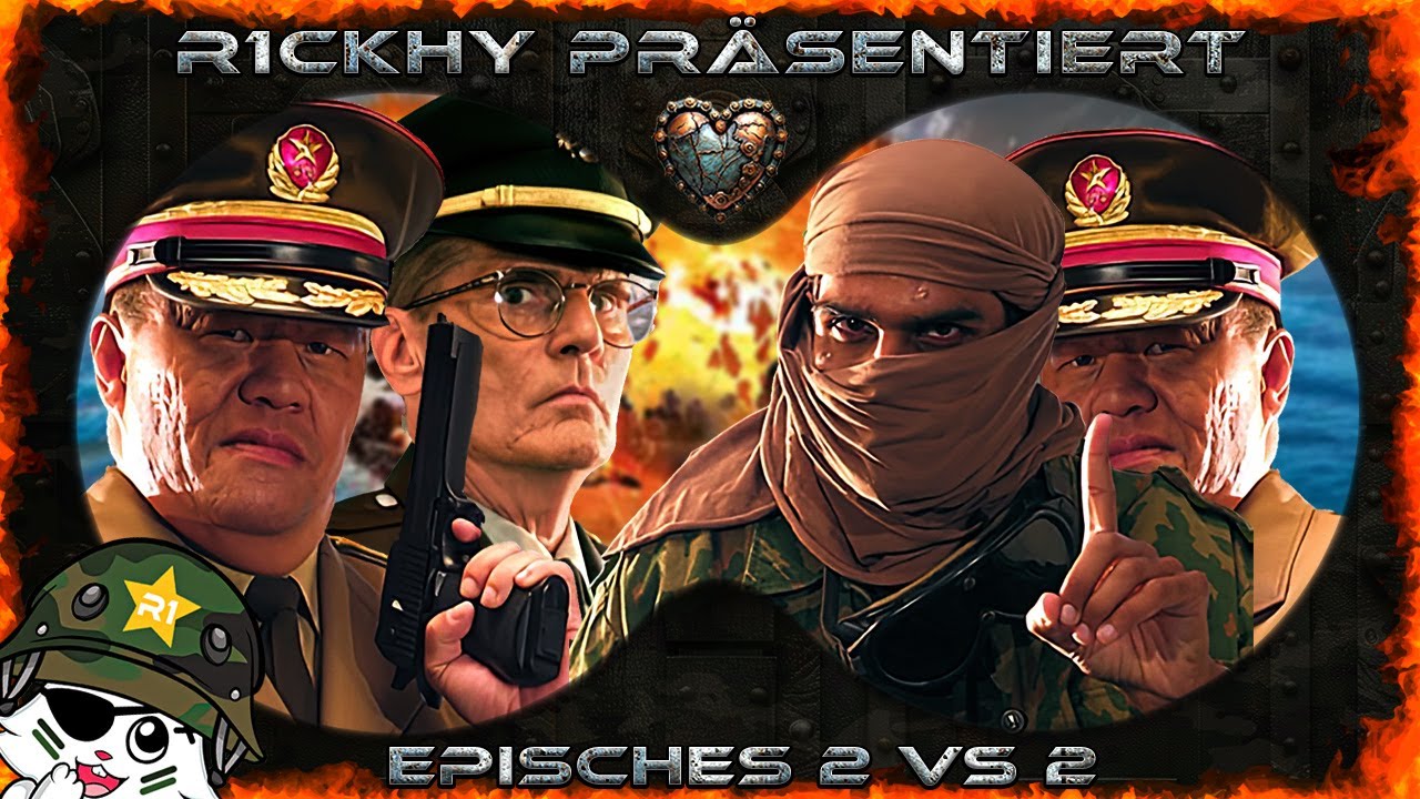 2vs2 Multiplayer - R1ckhy, Misti VS Insta, 1 Schwere KI 📢 Command & Conquer Generals Zero Hour #10