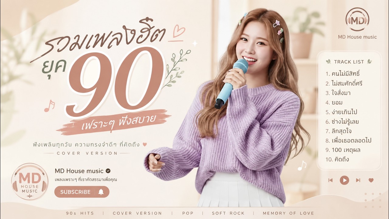 ฟังเพลงต่อเนื่อง รวมเพลงฮิตยุค 90 โดนใจคนอกหัก [Cover Version ฟังสบาย]