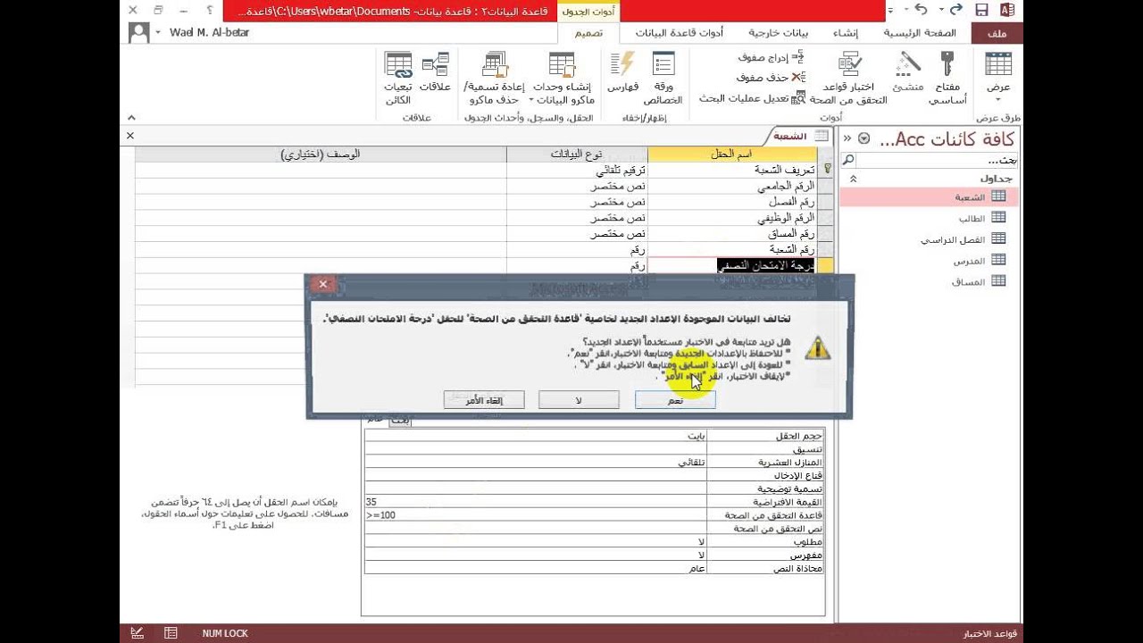 القوائم الثابتة وقواعد التحقق من الصحة وإدخال البيانات