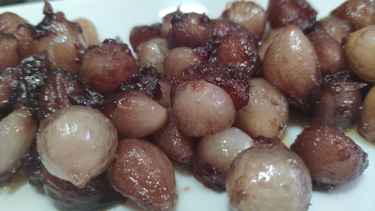 Cebollitas glaseadas para guarnición 🧅 para carne o pescado🎄