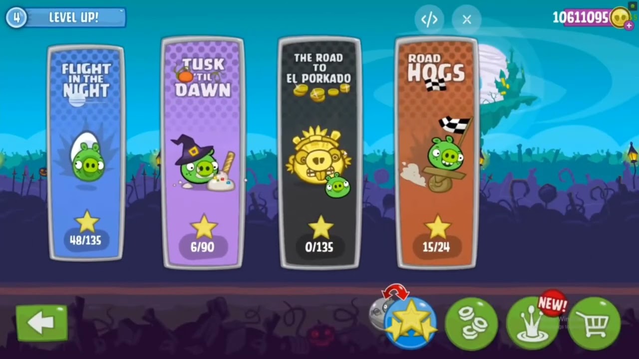 Os 3 Personagens Do Angry Birds Estão Gritando Em No Jogo Do Bad Piggies