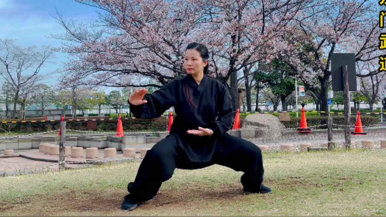 古法道家养生龙门太极拳#心静身定，气脉畅通。似水如流，动作柔和。旋腰拧肚，挤压丹田。龙门棉拳，运行和缓。以气导动，以意行拳….