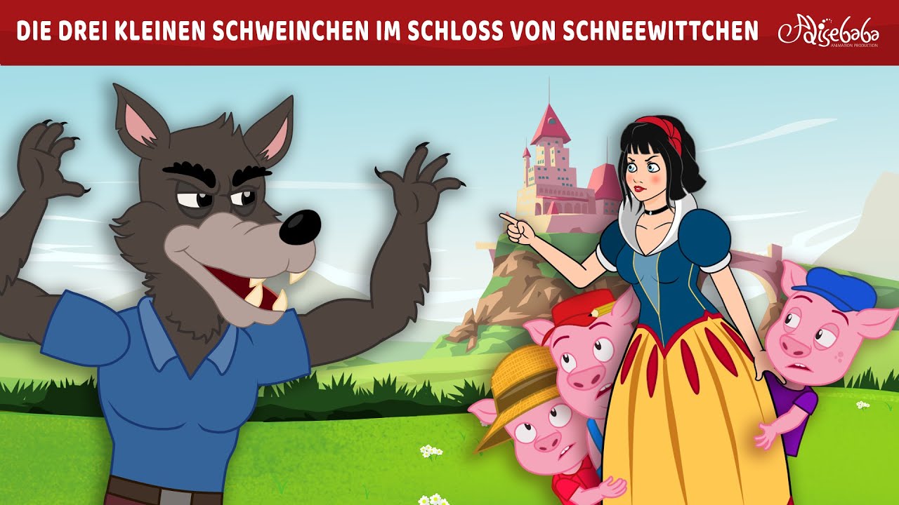 Die drei kleinen Schweinchen im Schloss von Schneewittchen 🐷 | M&auml;rchen f&uuml;r Kinder