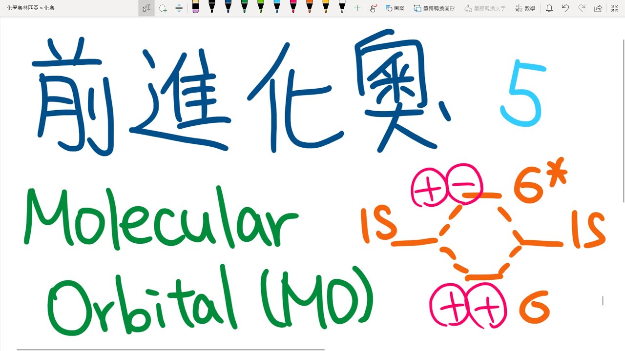 [前進化奧-5] 用原子軌域組成分子軌域 | Molecular Orbital (MO) | 最高填滿分子軌域 HOMO | 最低未填滿分子軌域 LUMO |  無機化學