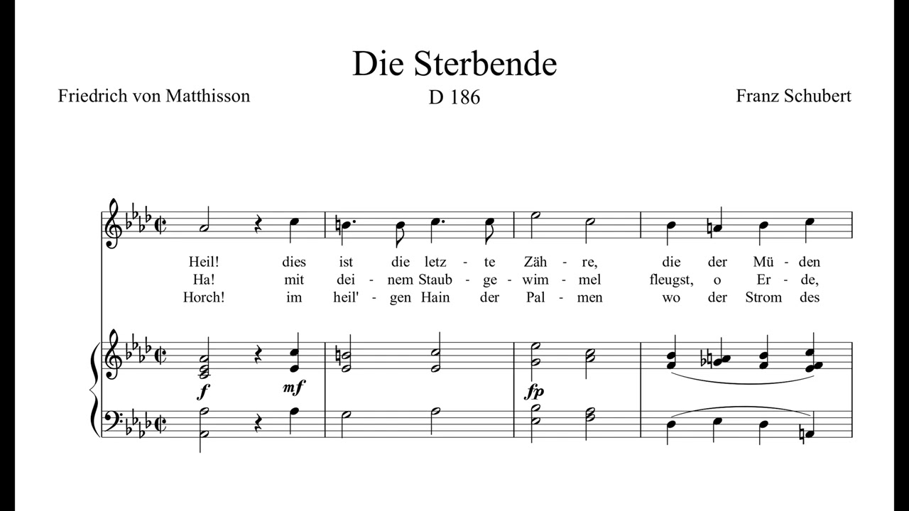 Franz Schubert - Die Sterbende, D.186