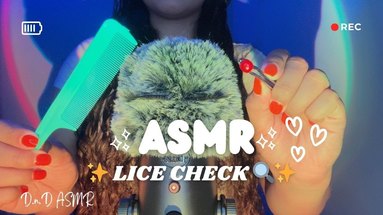 ASMR Lice Check 🔍 (Tweezers, Plucking, & Scalp Massage) ✨ (No Talking) ✨