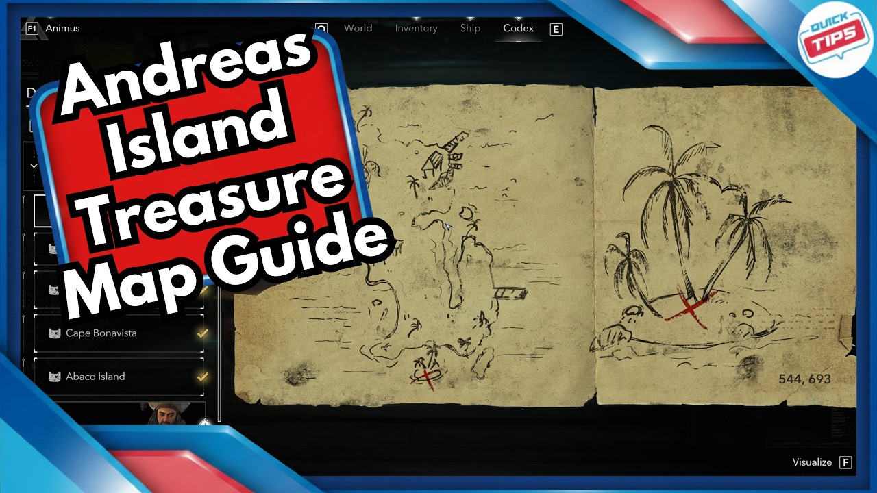 Andreas Island Treasure Map Guide in Assassins Creed Black Flag