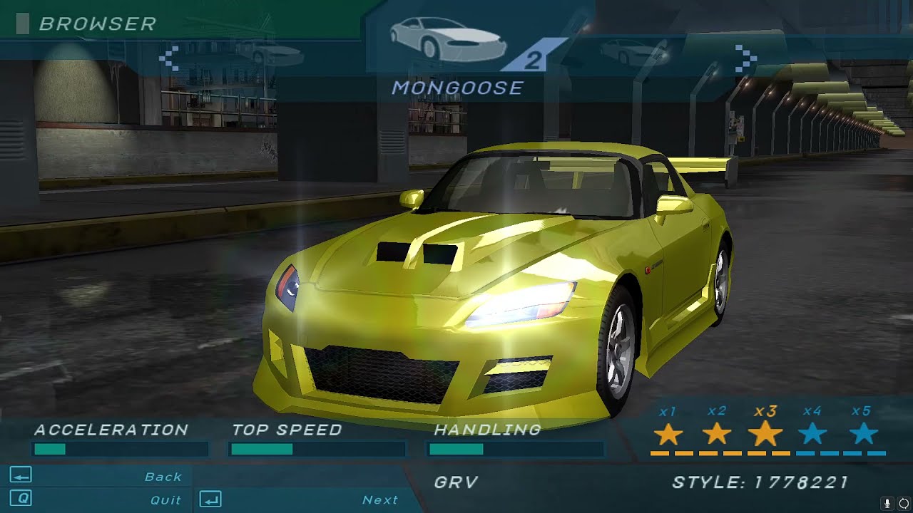 NFS Underground Honda s2000 Customization